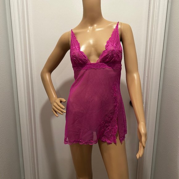 Vintage Victoria's Secret Lace Appliqué Babydoll - Picture 7 of 9
